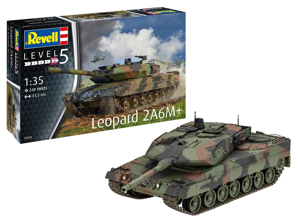Revell 03342 1/35 Leopard 2 A6M+ Tank Plastic Model Kit - Hobbytech Toys