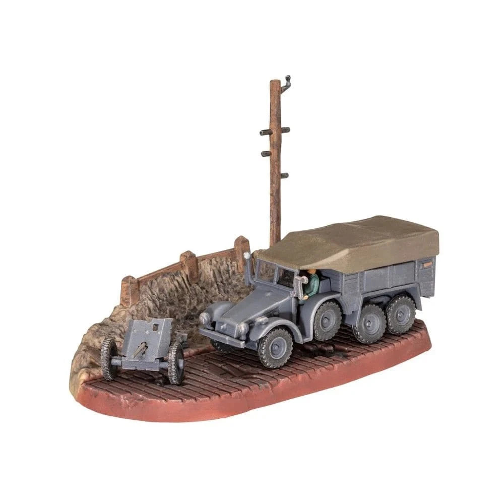 Revell 03344 1/76 Krupp Protze KFZ 69 with 3.7cm Pak Plastic Model Kit - Hobbytech Toys