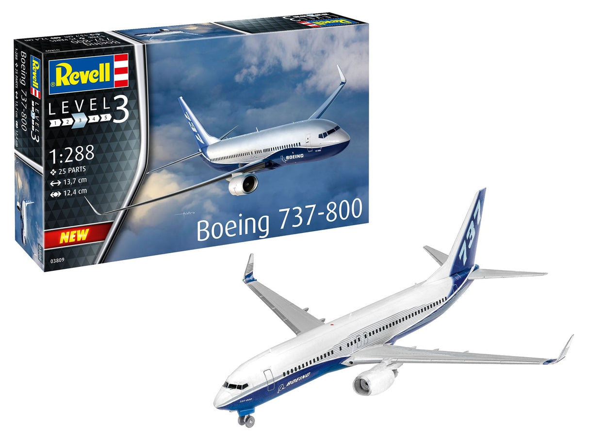 Revell 03809 1/288 Boeing 737 - 800 Plastic Model Kit - Hobbytech Toys