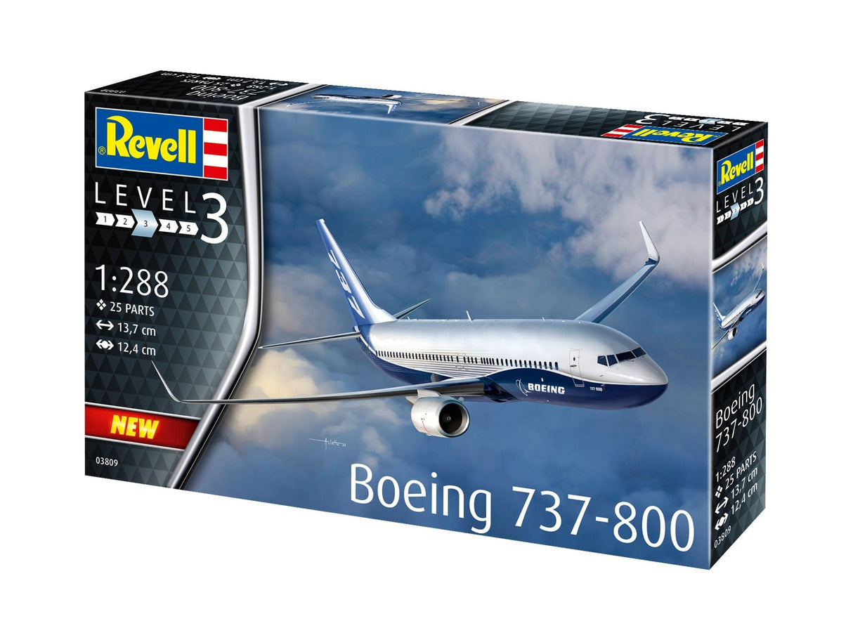Revell 03809 1/288 Boeing 737 - 800 Plastic Model Kit - Hobbytech Toys