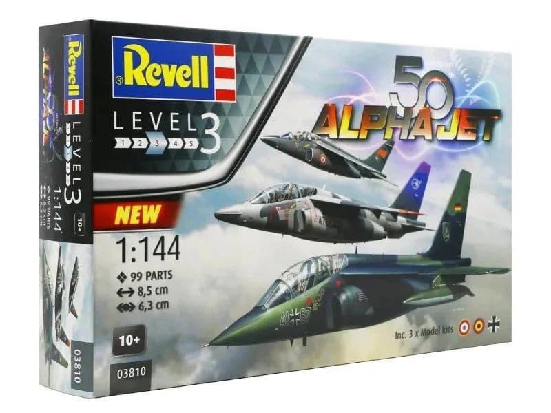 Revell 03810 1/144 50th Anniversary Alpha Jet Plastic Model Kit - Hobbytech Toys