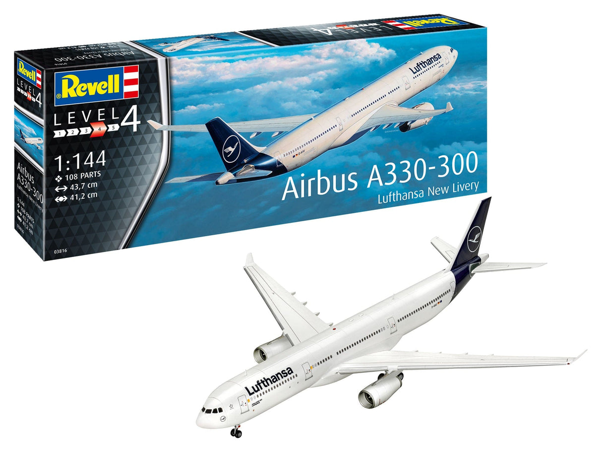Revell 03816 1/144 Airbus A330-300 Lufthansa New Livery Aircraft Plastic Model Kit