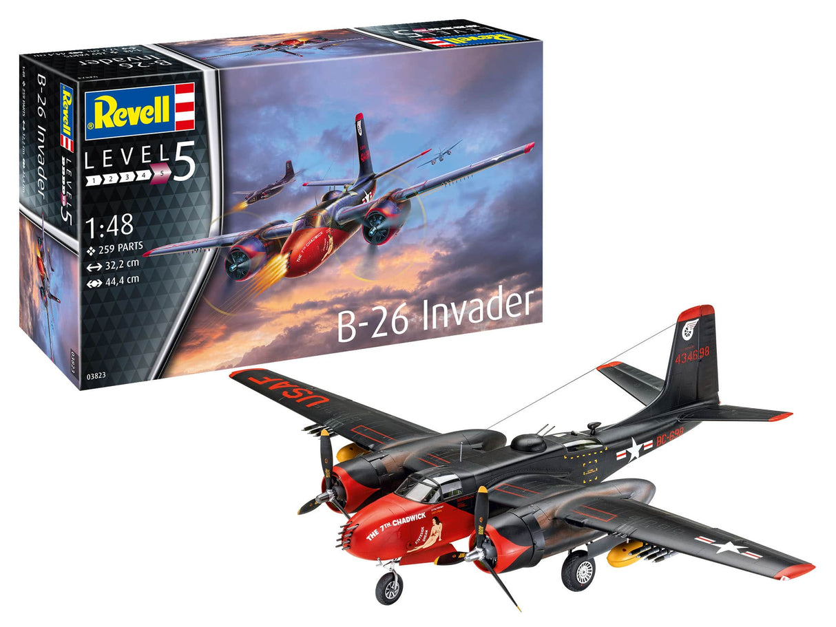 Revell 03823 1/48 B-26C Invader Plastic Model Kit - Hobbytech Toys