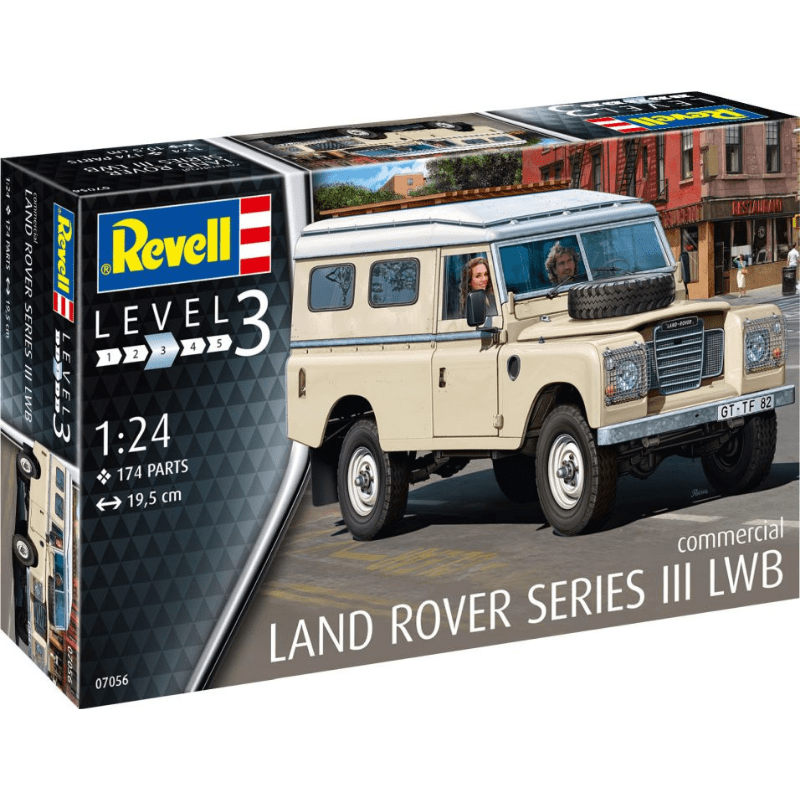 Revell 07056 1/24 Land Rover Series III LWB Commercial Plastic Model Kit - Hobbytech Toys