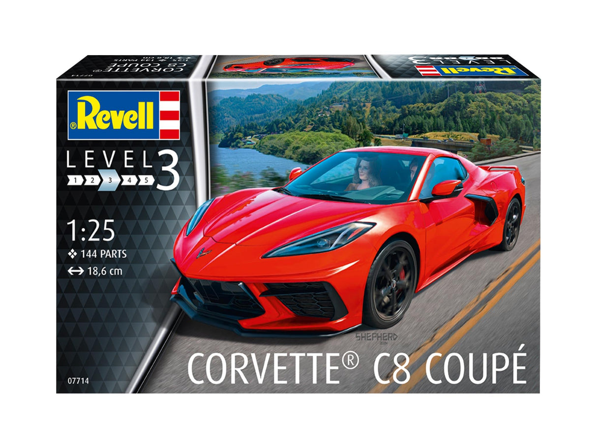 Revell 07714 1/24 Corvette C8 Coupe Plastic Model Kit - Hobbytech Toys