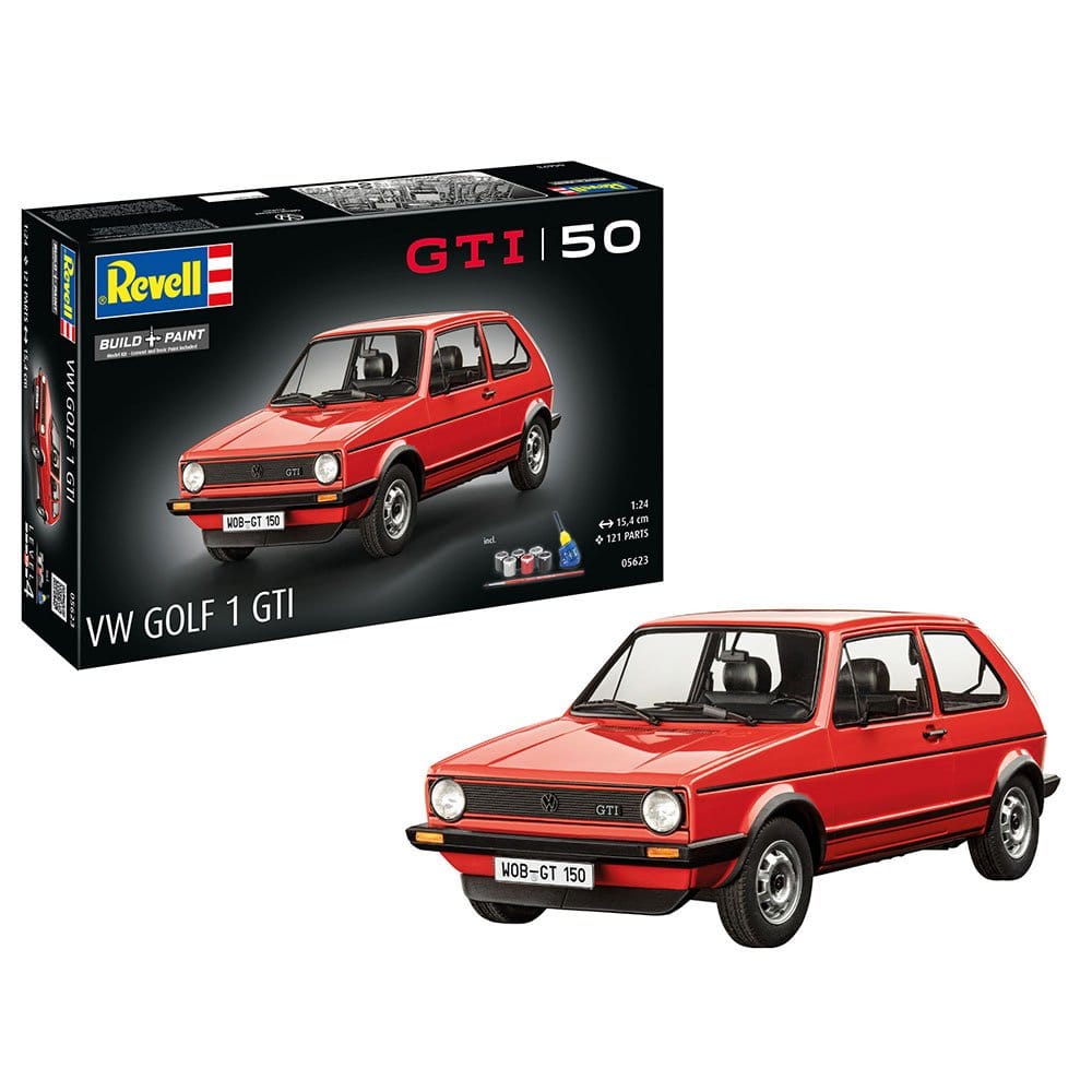 Revell 1/24 Gift Set Vw Golf 1 Gti - 50 Years Plastic Model Kit