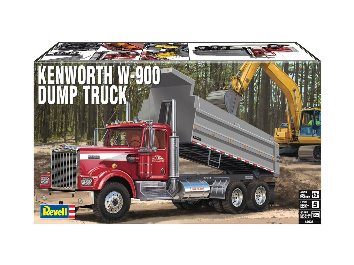 Revell 12628 1/25 Kenworth W-900 Dump Truck Plastic Model Kit
