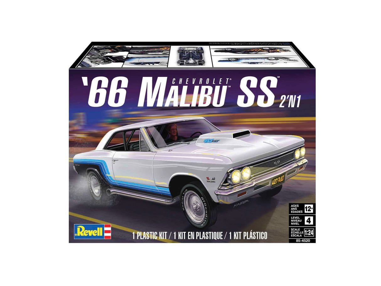 Revell 14520 1/24 1966 Malibu SS 2 in 1 - Hobbytech Toys