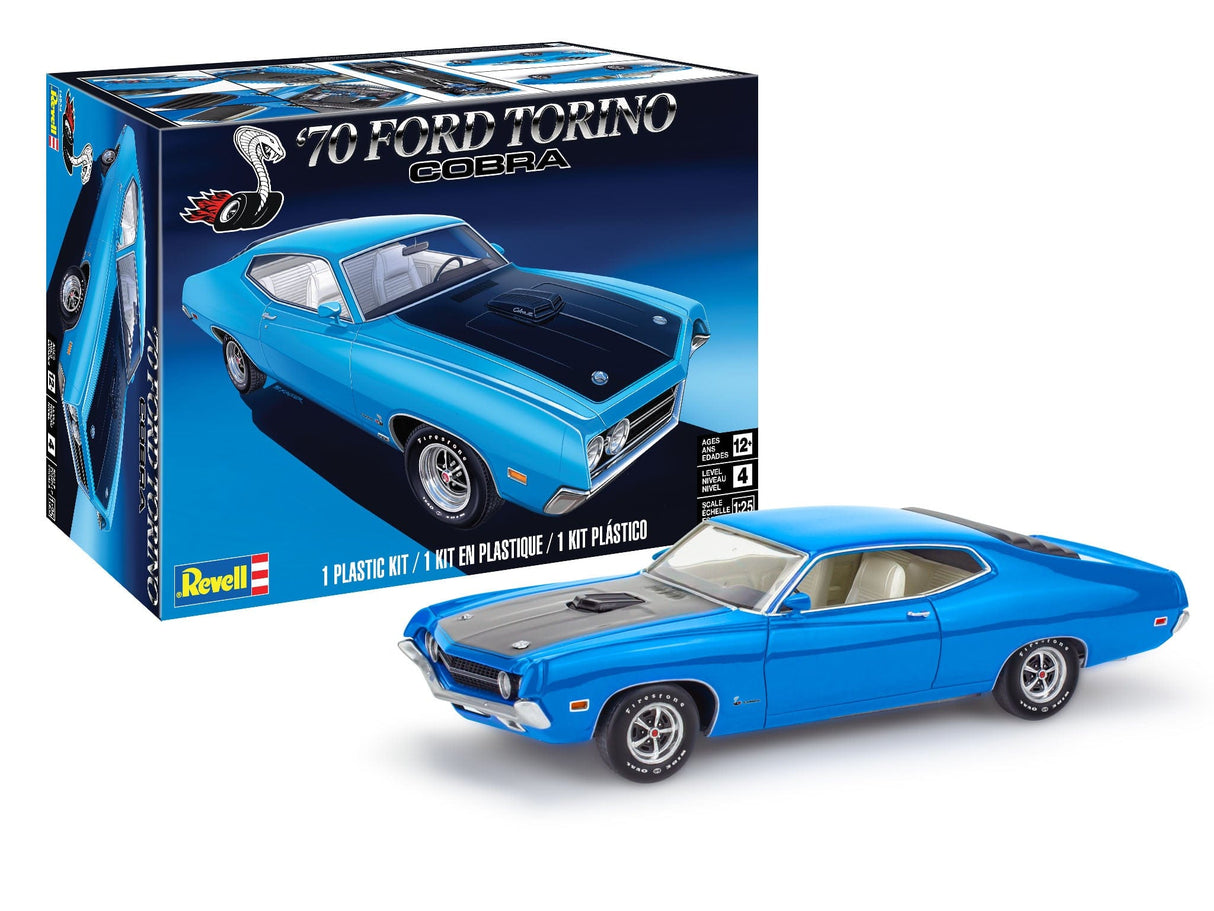 Revell 14534 1/24 1970 Ford Torino Cobra Plastic Model Kit - Hobbytech Toys
