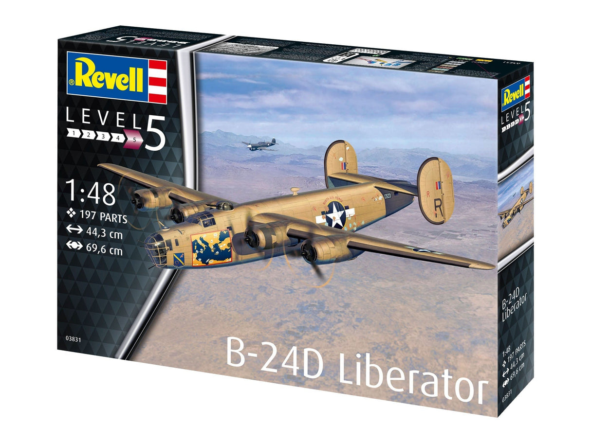 Revell 3831 1/48 B - 24D Liberator Plastic Model Kit - Hobbytech Toys