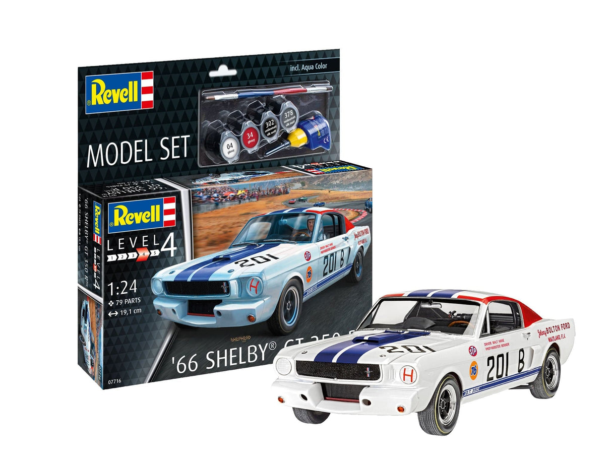 Revell 67716 1/24 1966 Shelby GT 350 R Plastic Model Starter Set - Hobbytech Toys