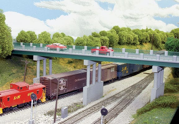Rix 123 HO Wrought Iron Highway Overpass w/Adjustable Piers - Kit - 150ft Scale w/4 Piers