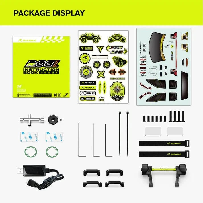 Rlaarlo ROG1 1/14 Gladiator Brushless Monster Truck - Black - Hobbytech Toys