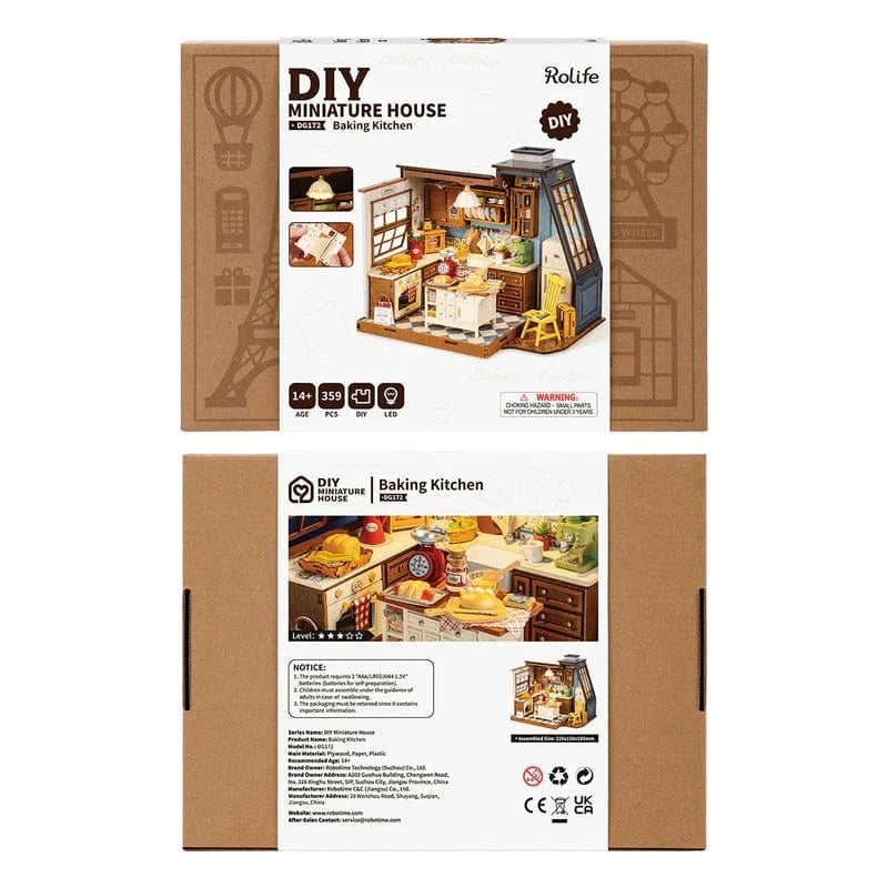 Robotime DIY Mini House Baking Kitchen Kit