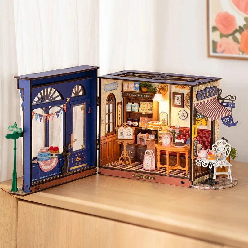 Robotime DIY Mini House Leisure Time Tea Room Kit