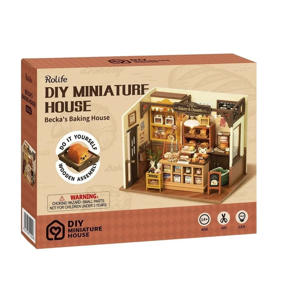 Robotime Rolife DIY Mini House Beckas Baking House Kit - Hobbytech Toys
