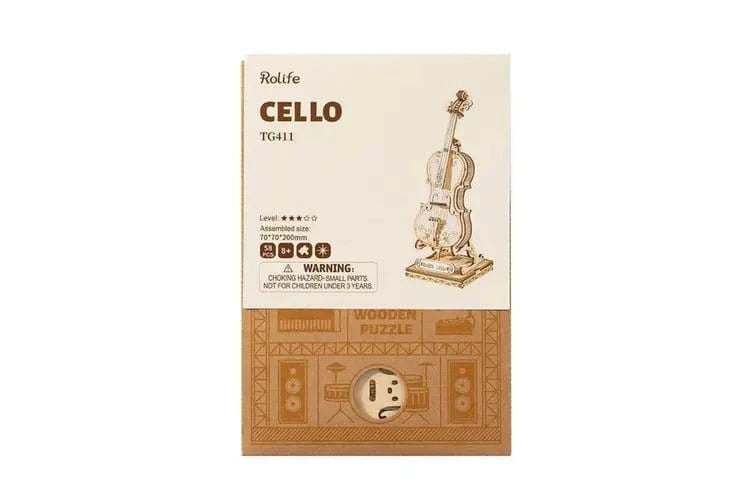 Robotime TG411 Classical 3D Cello Kit - Hobbytech Toys