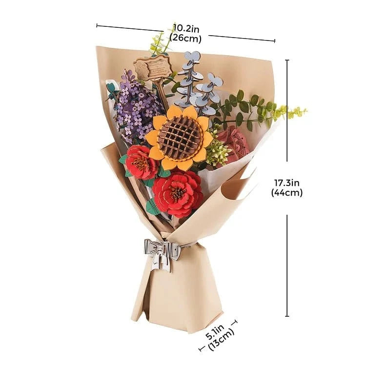 Robotime TW01 Wooden Flower Bouquet Kit - Hobbytech Toys