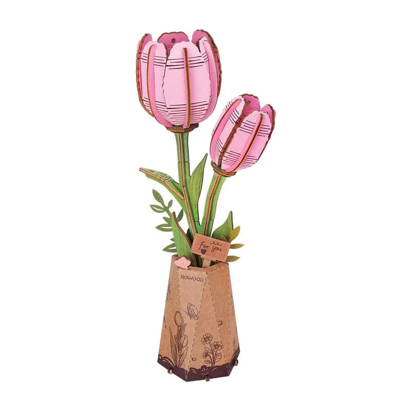 Robotime Wood Bloom Pink Tulip Kit