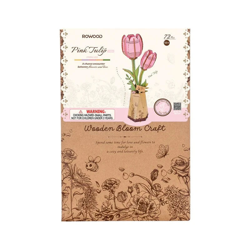 Robotime Wood Bloom Pink Tulip Kit