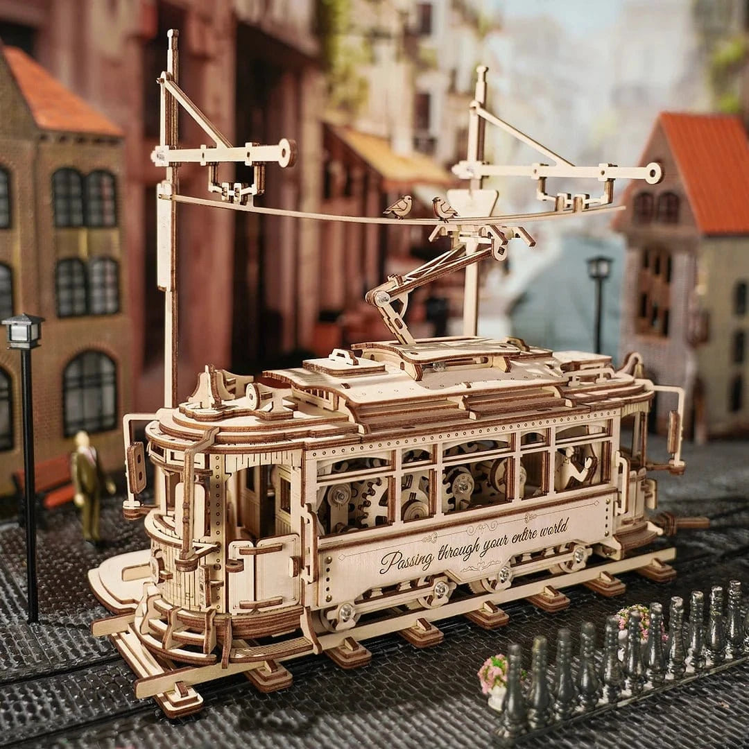 ROKR Classic City Tram 3D Wooden Kit LK801 - Hobbytech Toys