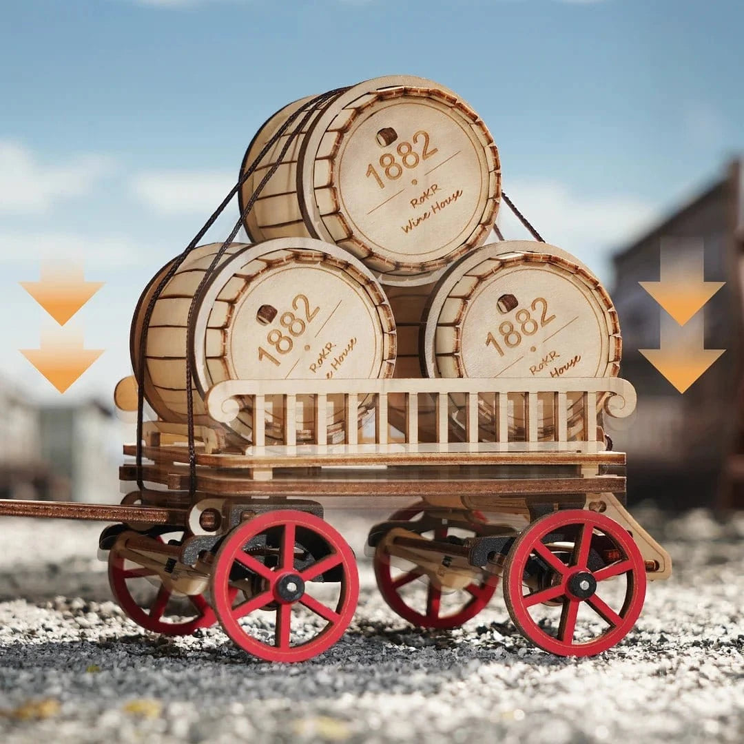 ROKR Steam Engine Mechanical 3D Wooden Kit LKA01 - Hobbytech Toys