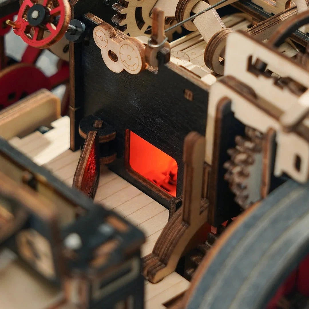 ROKR Steam Engine Mechanical 3D Wooden Kit LKA01 - Hobbytech Toys