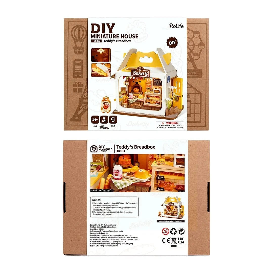 Rolife Teddys Food Box DIY Miniature House Kit - Hobbytech Toys