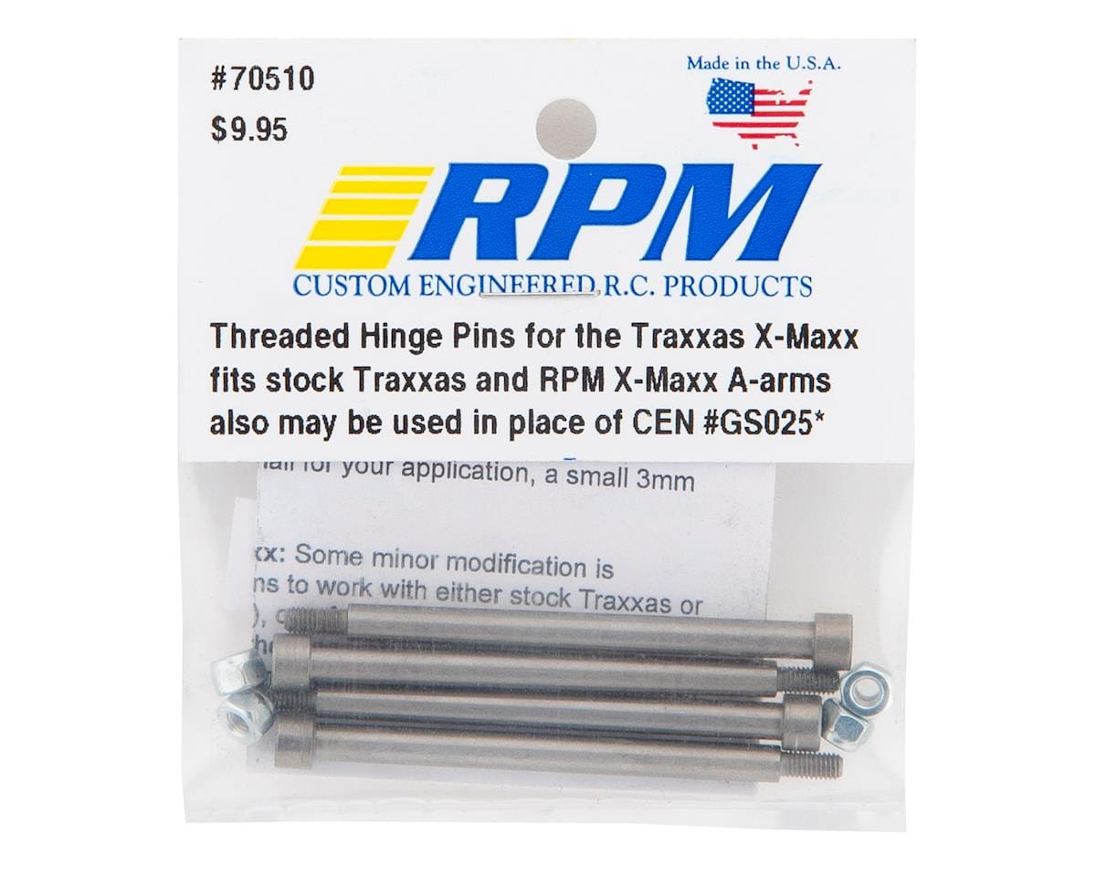 RPM 70510 X-Maxx Threaded Hinge Pin Set - Hobbytech Toys