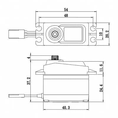 Savox SC1258TG Plus Super Speed Titanium Gear 12kg/0.08S/52.4G Servo Savox RADIO GEAR