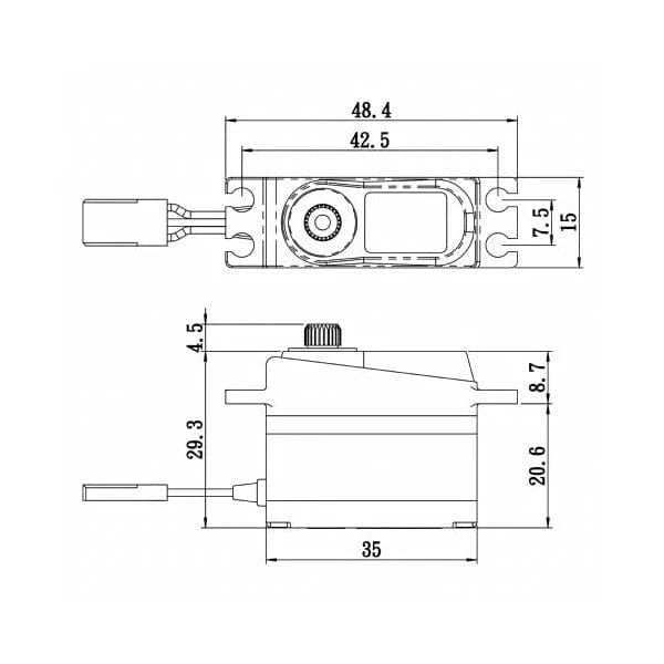 Savox SV1250MG Plus 0.09S 8kg 29.6g Metal Gear Mini HV Servo - Hobbytech Toys