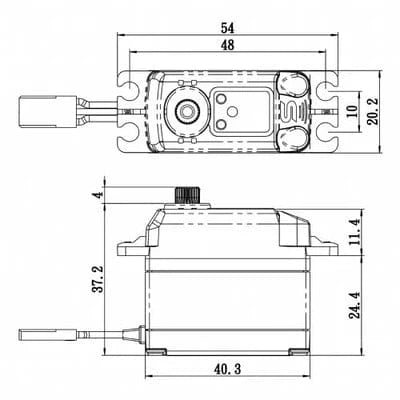 Savox SV1270TG Plus Digital Corless Motor Titanium Gear Servo 11S/S 35kg Savox RADIO GEAR