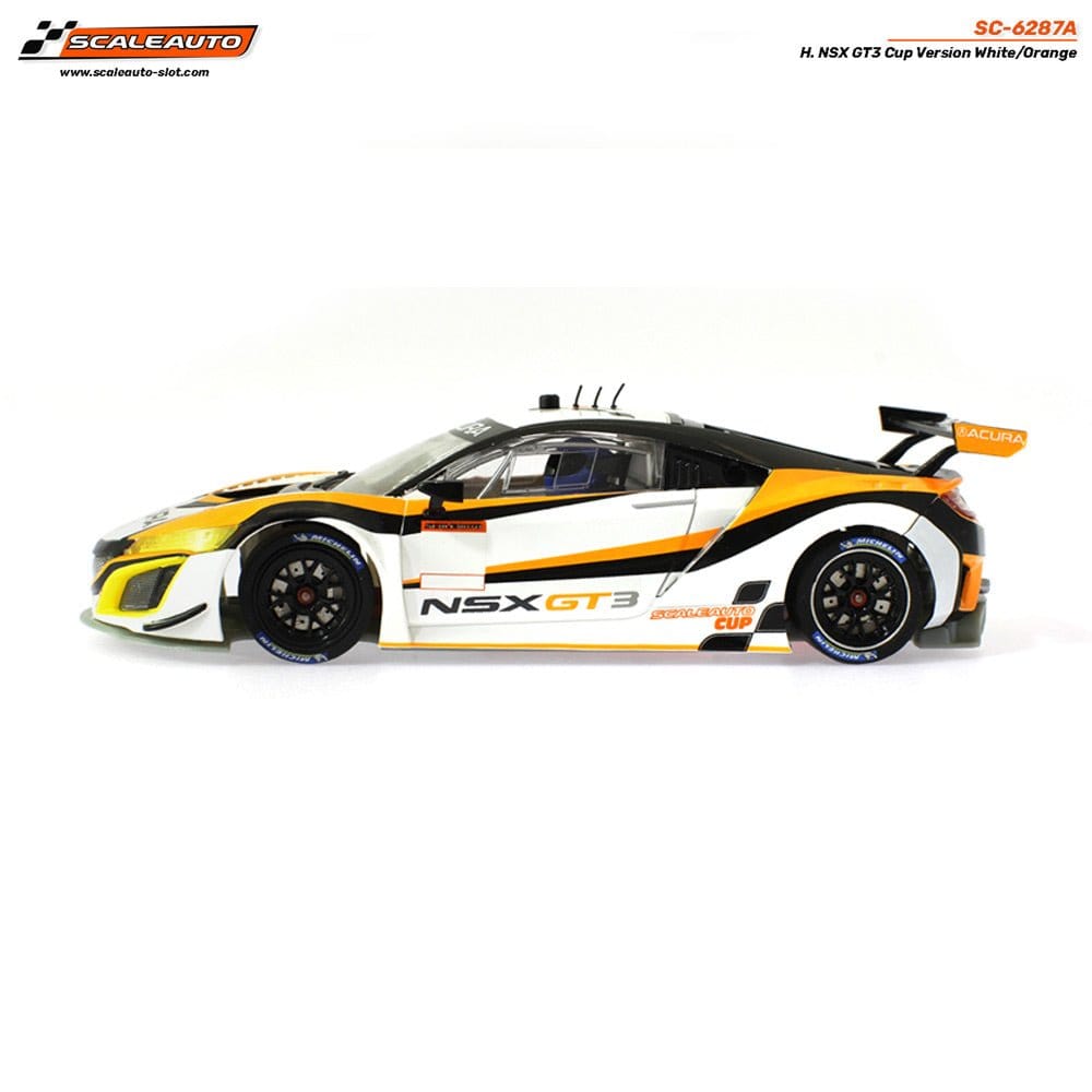 Scaleauto 6287A NSX GT3 Cup White/Orange Kit Slot Car** - Hobbytech Toys