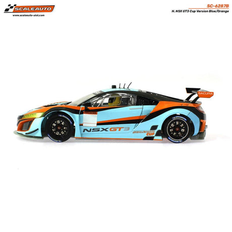 Scaleauto 6287B NSX GT3 Cup Blue/Orange Kit Slot Car** - Hobbytech Toys