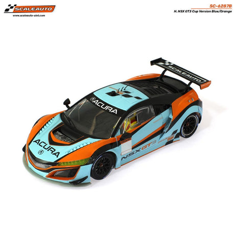 Scaleauto 6287B NSX GT3 Cup Blue/Orange Kit Slot Car** - Hobbytech Toys