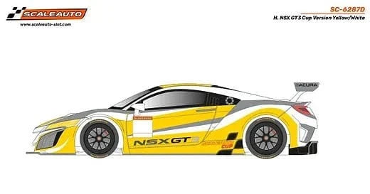 Scaleauto 6287D NSX GT3 Cup Yellow/White/Silver Slot Car** - Hobbytech Toys