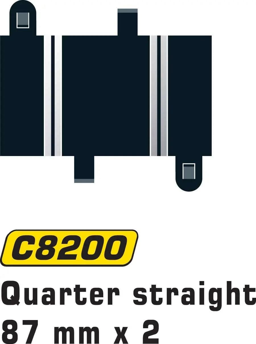 Scalextric C8200 Quarter Straight 87mm 2 Scalextric SLOT CARS - PARTS