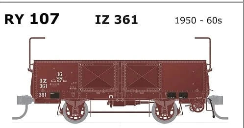 SDS RY107 HO Scale IZ Open Wagon 1950-60s IZ361 (Single Car) - Hobbytech Toys