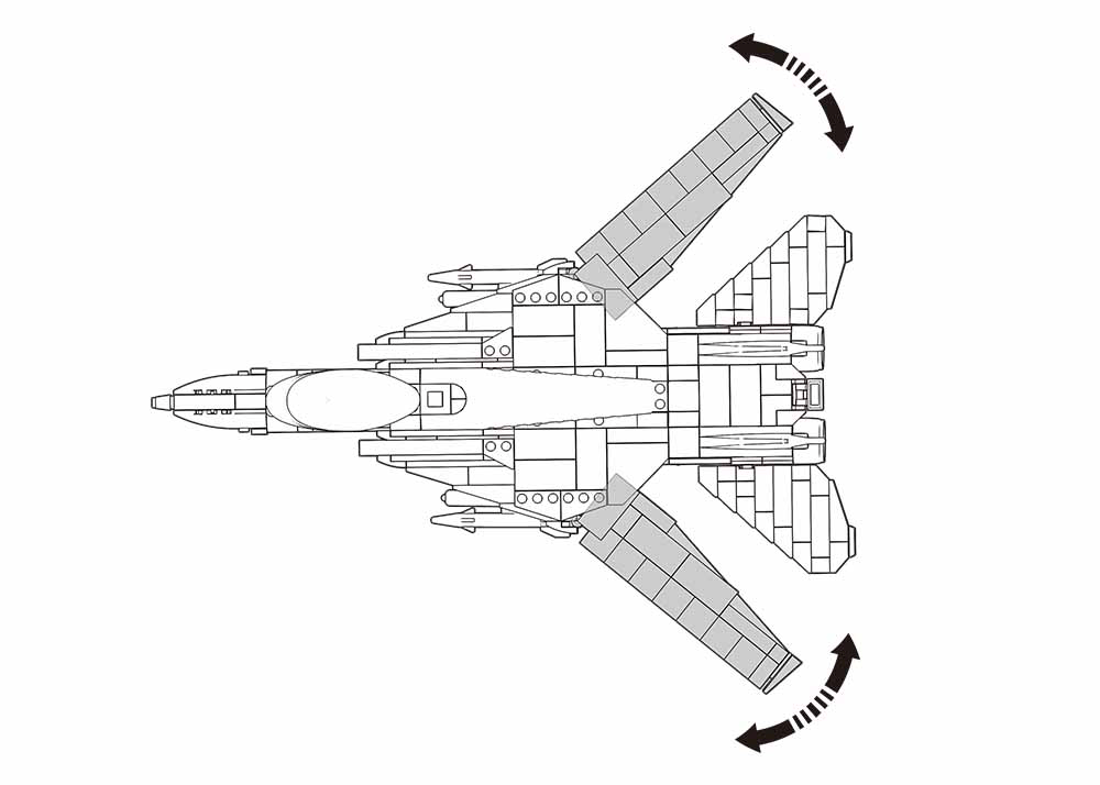 Sluban 0755 F - 14 Fighter Jet - 404pc Kit - Hobbytech Toys
