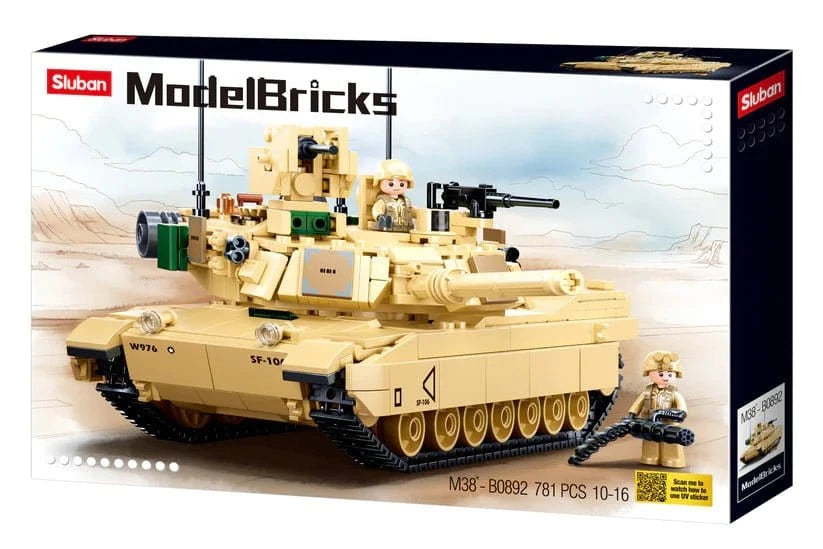 Sluban 0892 M1A2 v2 Abrams Battle Tank - 781pc Kit - Hobbytech Toys