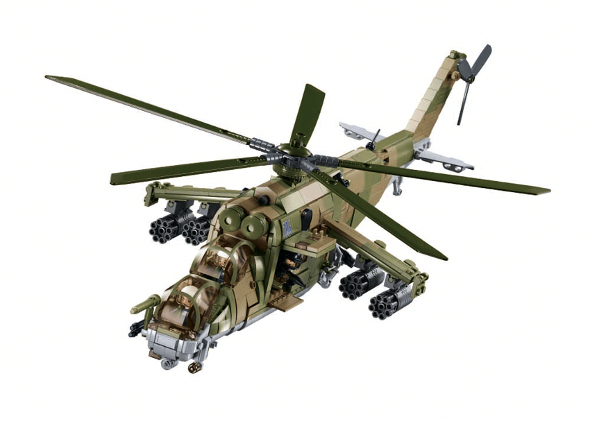 Sluban 1137 MI - 24s Helicopter Gunship - 893pc Kit - Hobbytech Toys