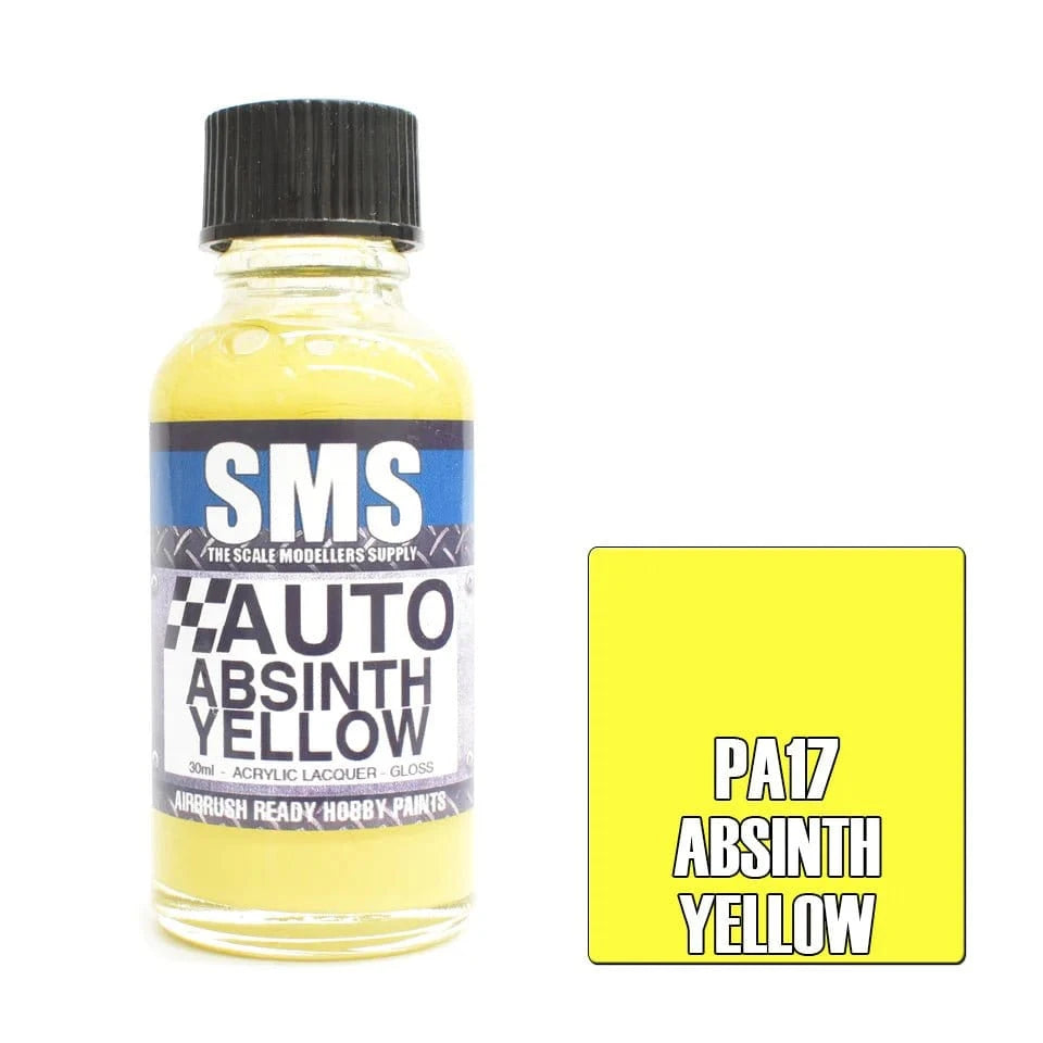 SMS PA17 Auto Colour ABSINTH YELLOW 30ml - Hobbytech Toys