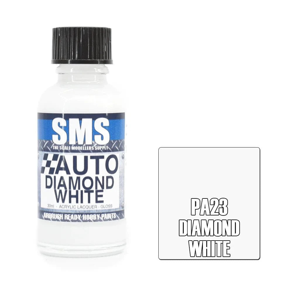 SMS PA23 Auto Colour DIAMOND WHITE 30ml - Hobbytech Toys