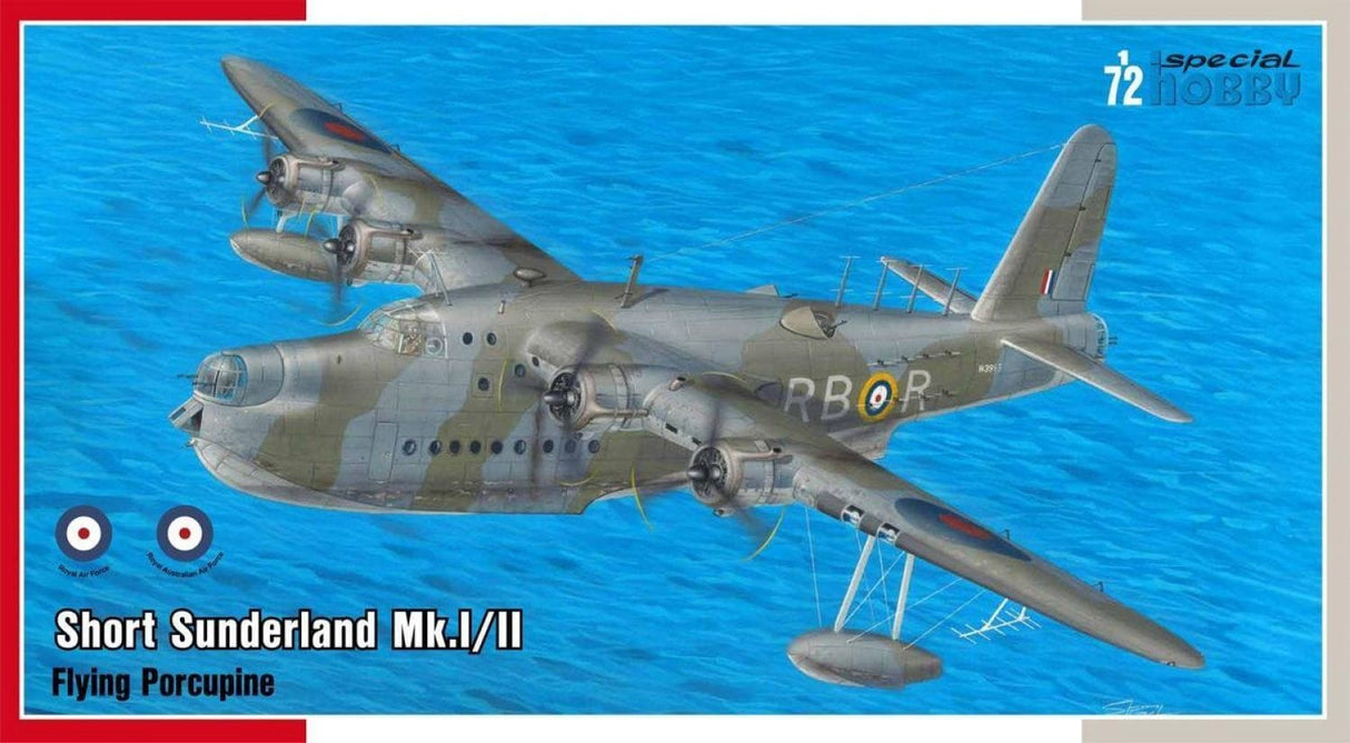 Special Hobby 1/72 Short Sunderland Mk.I/II The Flying Porcupine Plastic Model Kit - Aus Decals