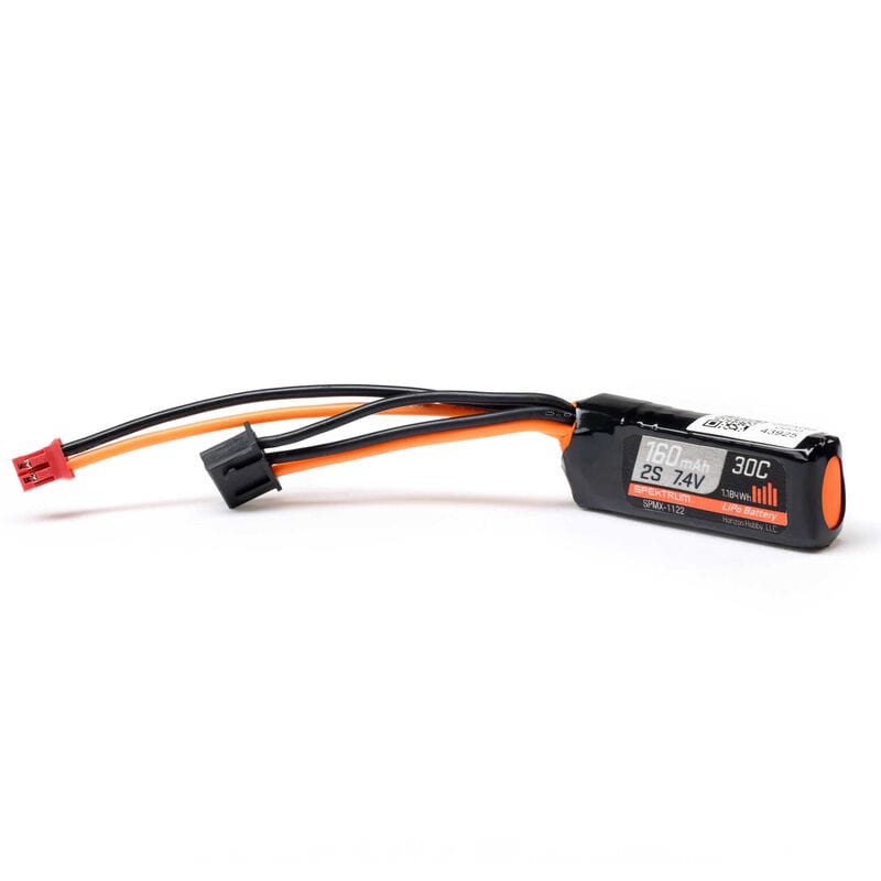 Spektrum 160mah 2S 7.4v 30C Lipo Battery - SCX30 PH2.0 Plug (SPMX-1122)