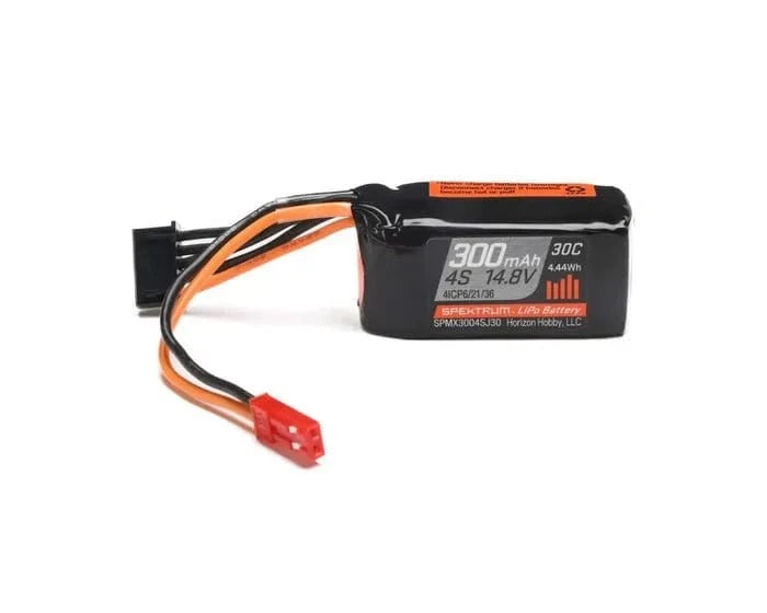 Spektrum 300mah 4S 14.8V 30c LiPo Battery with JST Connector - Hobbytech Toys