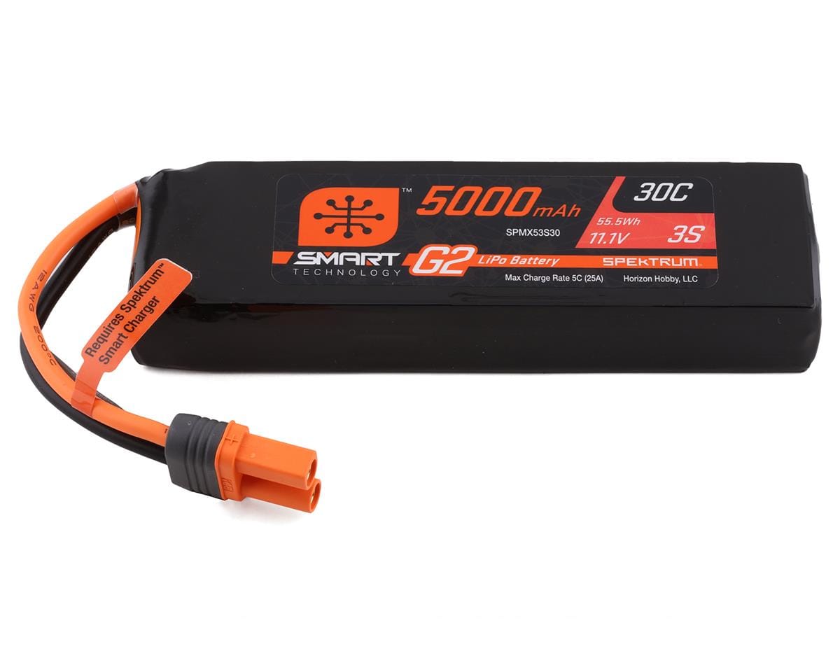 Spektrum 5000mAh 3S 11.1V 30C Smart G2 LiPo IC5 SPMX53S30