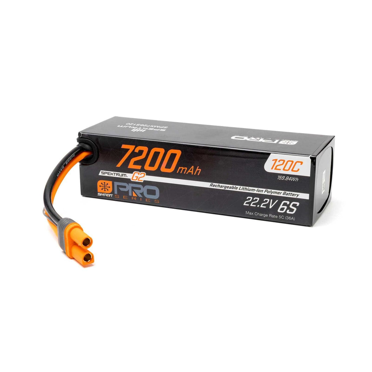 Spektrum 7200mAh 6S 22.2V 120C Smart G2 LiPo IC5 SPMX726S120