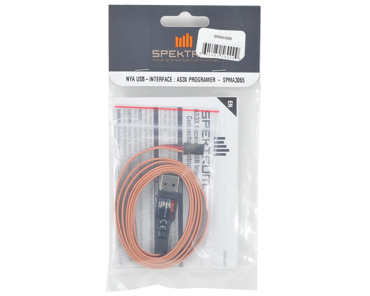 Spektrum AS3X Programming Cable Usb To Servo Plug Spektrum RADIO GEAR