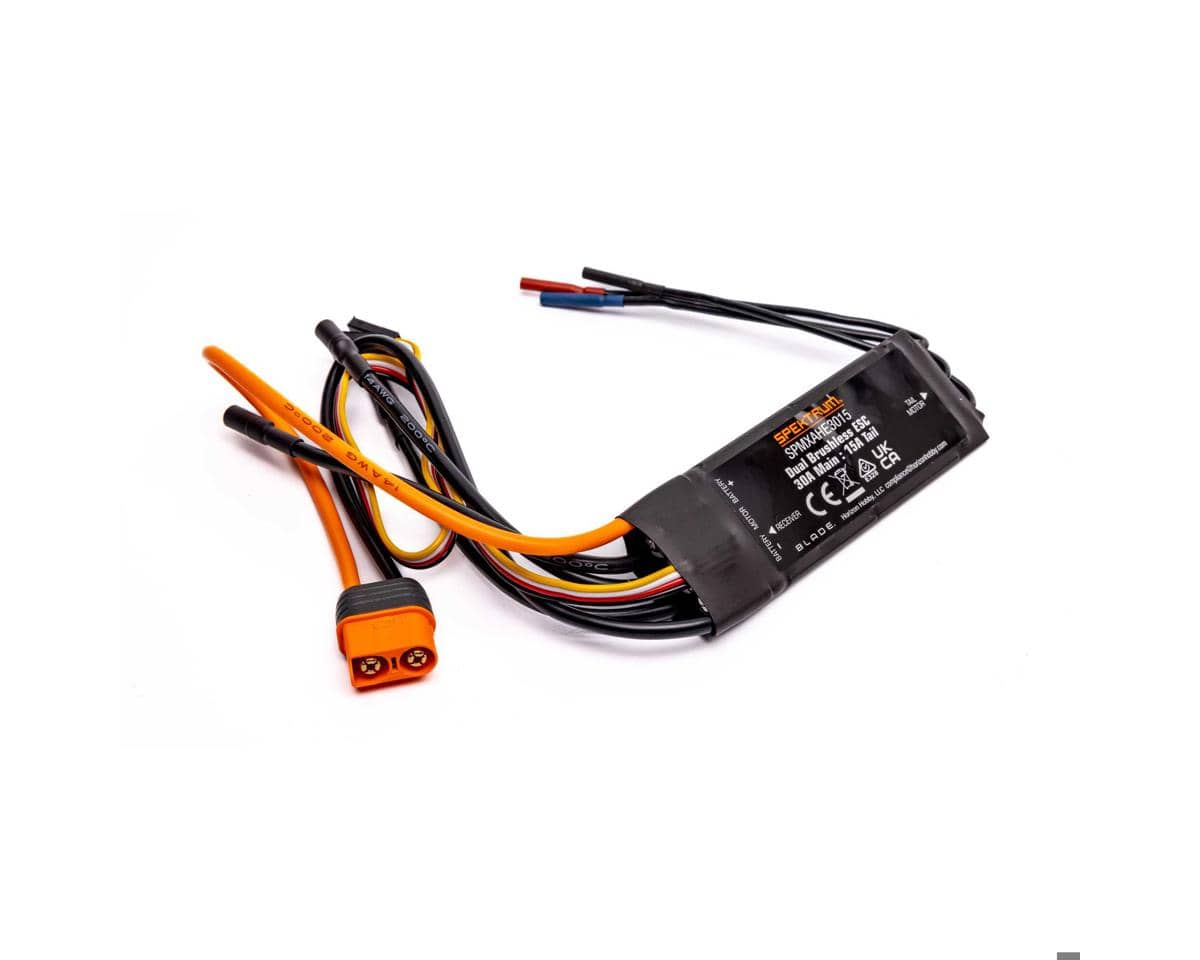 Spektrum Avian Dual 30A Main 15A Tail ESC Eclipse 360 SPMXAHE3015